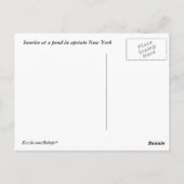 サンライズポンドインアップステートニューヨーク ポストカード (裏面)