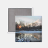 サンライズポンドインアップステートニューヨーク マグネット (正面/裏面)