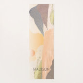 サンライズマウンテンランドスケープミニマルパーソナライズされた ヨガマット (裏面)