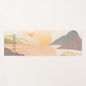 サンライズマウンテンランドスケープミニマルパーソナライズされた ヨガマット (正面(横))