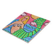 サンライズマーメイド抽象芸術絵画デジタル タイル (側面)