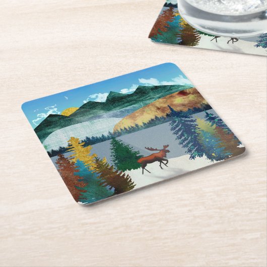 サンライズムース スクエアペーパーコースター (アングル)