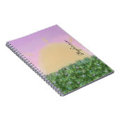 サンライズメドーパーソナライズされたド – カスタムパステル自然 ノートブック (右側)