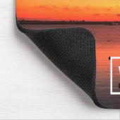 サンライズモノグラム自分の写真を作成 マウスパッド (コーナー)