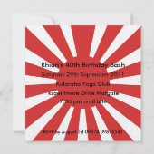 サンライズヨガスタイルの誕生日招待状 招待状 (裏面)