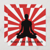 サンライズヨガスタイルの誕生日招待状 招待状 (正面/裏面)