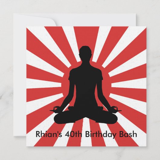 サンライズヨガスタイル誕生日招待 招待状 (正面)