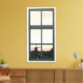 サンライズランドスケープウフェイクィンドビュー キャンバスプリント (インサイチュ (リビング))