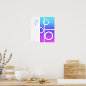 サンライズリリー抽象芸術プリント ポスター (キッチン)