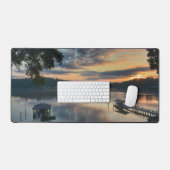 サンライズレイクビューシーニックウォーターフロントフォト デスクマット (キーボード&マウス)