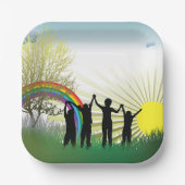 サンライズレインボーチルドレン ペーパープレート (正面)