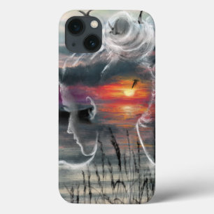 サンライズレディ – 自然-オリジナルア絵画ートズ iPhone 13ケース