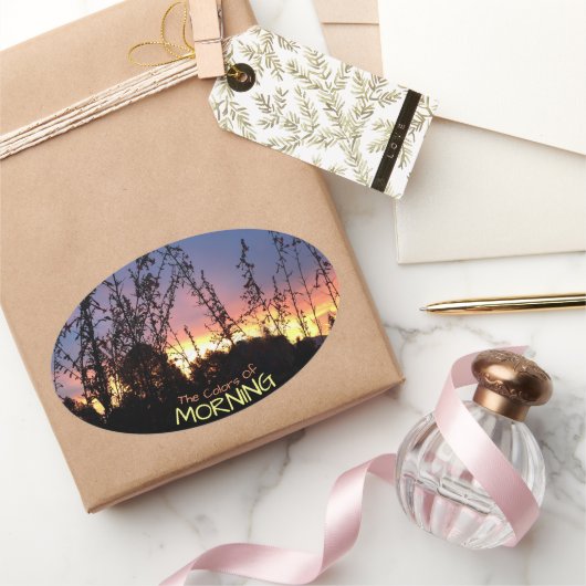 サンライズワームズザホライゾンフォトカスタム 楕円形シール (ギフト)