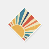 サンライズヴィンテージiレトロサンアイボホサンシャイン スタンダードカクテルナプキン (角)