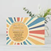 サンライズヴィンテージiレトロサンiサンシャインベビーシャワー 招待状 (スタンド正面)