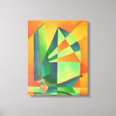 サンライズ中国のオレンジアンドグリーンのジャンクセイルズ キャンバスプリント (正面)