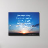 サンライズ今日はギフト感動的引用文 キャンバスプリント (正面)