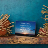 サンライズ今日はギフト感動的引用文 フォトプラーク (側面)