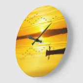 サンライズ伝統的フィッシュモンガー船 ラージ壁時計 (傾斜)