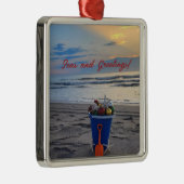 サンライズ写真クリスマスビーチオーナメント メタルオーナメント (右)