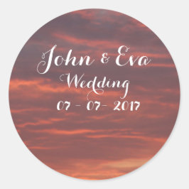 サンライズ写真結婚のシール ラウンドシール
