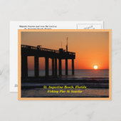 サンライズ威厳のあるアット魚釣りピア ポストカード (正面/裏面)