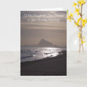 サンライズ娘の夫パーソナライズされた記念日 カード (黄色い花)