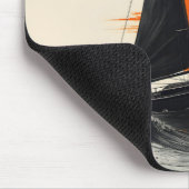 サンライズ帆船シルエットスケッチ マウスパッド (コーナー)