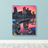 サンライズ桟橋66ベルハーバーを見下ろす キャンバスプリント (インサイチュ (ウッドフロア))