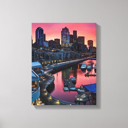 サンライズ桟橋66ベルハーバーを見下ろす キャンバスプリント (正面)