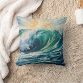 サンライズ海ウェーブビーチ クッション (ブランケット)