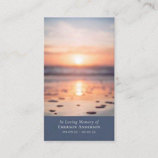 サンライズ海フォトクロス記念祈りの言葉カード コーリングカード (正面)