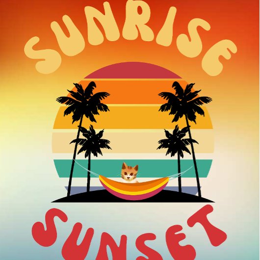 サンライズ猫がハンモックに登場 クッション