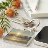 サンライズ素晴らしアットバージニアビーチピア – 日が差すこと キーホルダー (正面右)