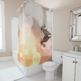 サンライズ素晴らしブルーヘロン反射シャワーカーテン シャワーカーテン