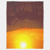 サンライズ美しい フリースブランケット (正面)