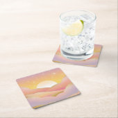 サンライズ虹色スパークルズコースターセット スクエアペーパーコースター (インサイチュ)