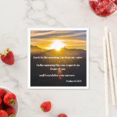 サンライズ詩篇5:3聖書の聖句 スタンダードカクテルナプキン (インサイチュ)