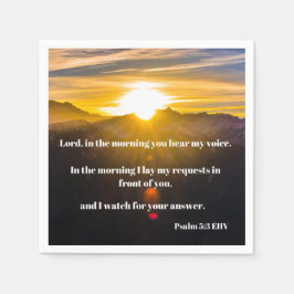 サンライズ詩篇5:3聖書の聖句 スタンダードカクテルナプキン