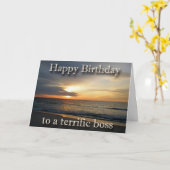サンライズ誕生日ボスグリーティングカード カード (黄色い花)