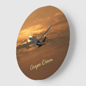 サンライズ金ゴールドカープダイム海 ラージ壁時計 (傾斜)