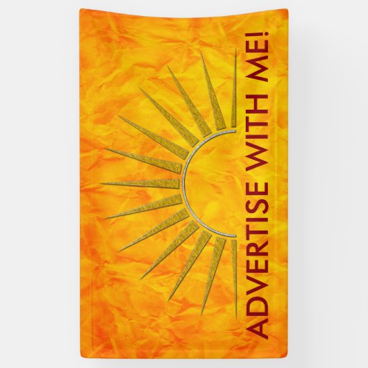 サンライズ金ゴールドシルバーI +あなたのバックグラー。&アイディア 横断幕 (縦)