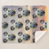 サンライズ・アフリカの野生の犬が絶滅の危機に瀕したオリジナル芸術   シェルパブランケット (正面(横))