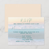 サンライズ オーシャン メニュー RSVP 封筒カード (正面/裏面)