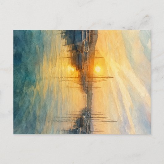 サンライズ・オーバー・ア・メディテラネンマリーナポストカード ポストカード (正面)