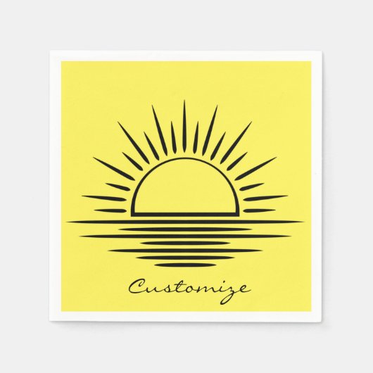 サンライズ/サンセット反射サンダー_コーブ スタンダードカクテルナプキン (正面)