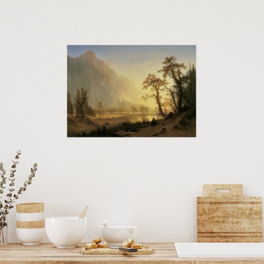 サンライズ,ヨセミテバレーバイアルバートビエルシュタット ポスター (キッチン)