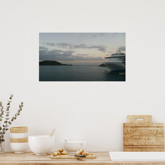 サンライズinセントトーマスIIクルーズシースケープ ポスター (キッチン)