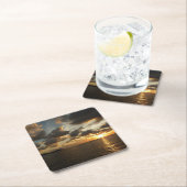 サンライズSt.Thomas Iアメリカヴァージン諸島 スクエアペーパーコースター (インサイチュ)