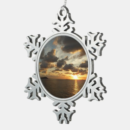 サンライズSt.Thomas Iアメリカヴァージン諸島 スノーフレークピューターオーナメント (右)